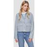Women's s.Oliver Short Jacket In a Wool Style with Patch Pockets 2155184.72W0. Blue