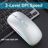 Dual Mode 2.4G Wireless Mouse Bluetooth Mouse RGB Backlit Gaming Mouse Rechargeable Mouse Ergonomic Mice for PC Laptop Tablet