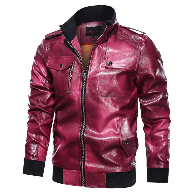 Новая повседневная мужская куртка из искусственной кожи — фото 6