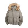 Herren Parka Jacke Winter Mode Pelzkragen Warme Jacke Damen Einfarbige Lässige Parkas mit Kapuze Mäntel Oberbekleidung Amerikanisches Paar