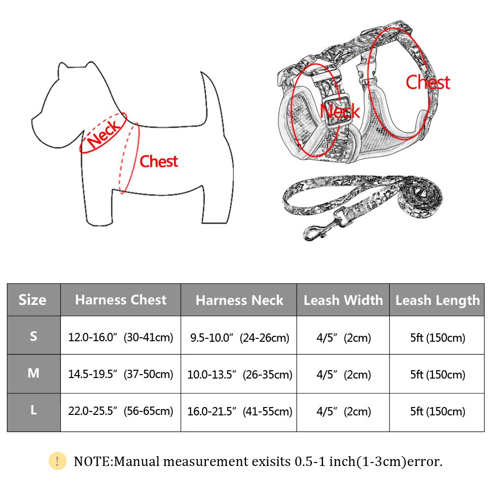 Mesh Nylon Dog Harness Lead Leash Set Reflective Dogs Vest Harnesses With Walking Belt Rope for Small Medium Large Dogs Pug