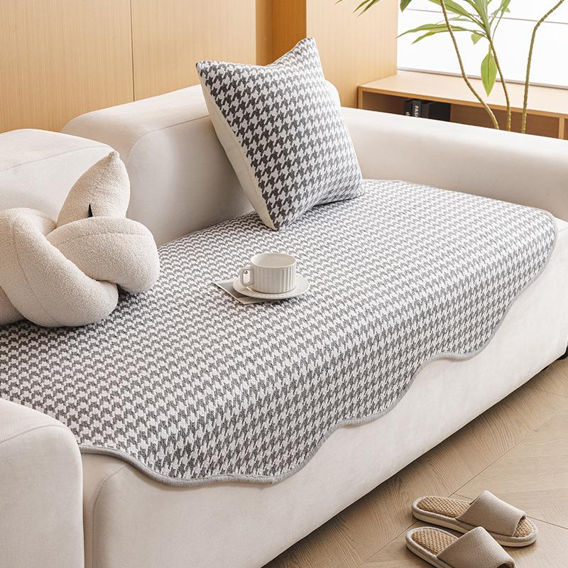 

Nordic Wind Thousand Bird Grid Special-Shaped Sofa Cushion New Four-Season Universal Sofa Seat Cushion Non-Slip And Anti-Cat Scratch Cross-Border 90*90cm