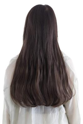Brightlara Nape Extensions, Nape Wig, Long, Straight, One-Touch Extensions, Hairpiece, cy114-BK