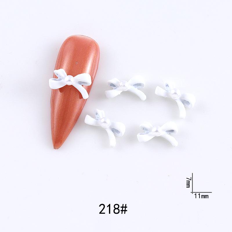 New Cute Bow Heart Nail Art: Frosted Matte Blue & Pink