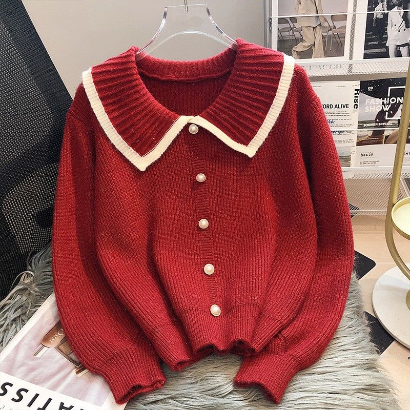 Doll Neck Knitted Sweater Pullover for Women Autumn and Winter 2023 Casual Long Sleeve High-end Sweater Pullover Female Tops