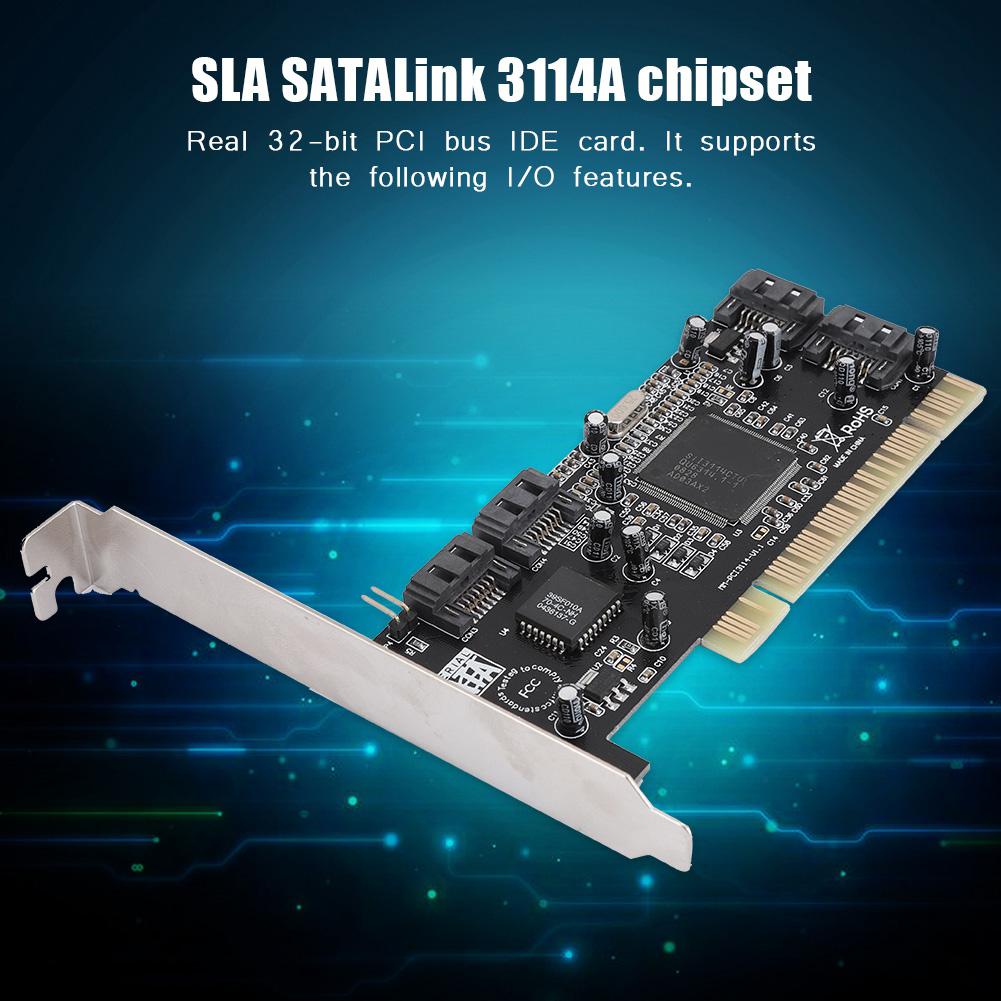 PCI 16X auf 4 Port SATA Riser Karte 5Gbps Sil3114 Master SATA PCI 4 Port Erweiterungskarte