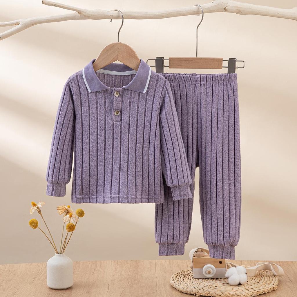 Mädchen Britischer Stil Langarm Zweiteiler mit Umlegekragen für Frühling und Herbst