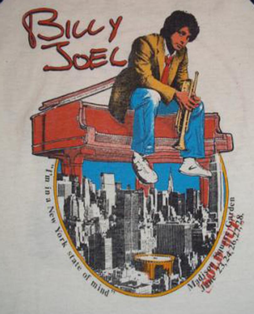 

Vintage Billy Joel 1976 New York State Of Mind Size S-4XL White Unisex T-Shirt XXXL