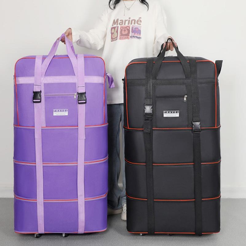 Bolsa de Viaje Plegable Maleta Rueda Universal Caja de Almacenamiento Viajar al Extranjero Envío Aéreo Bolsa de Equipaje Retráctil de Gran Capacidad