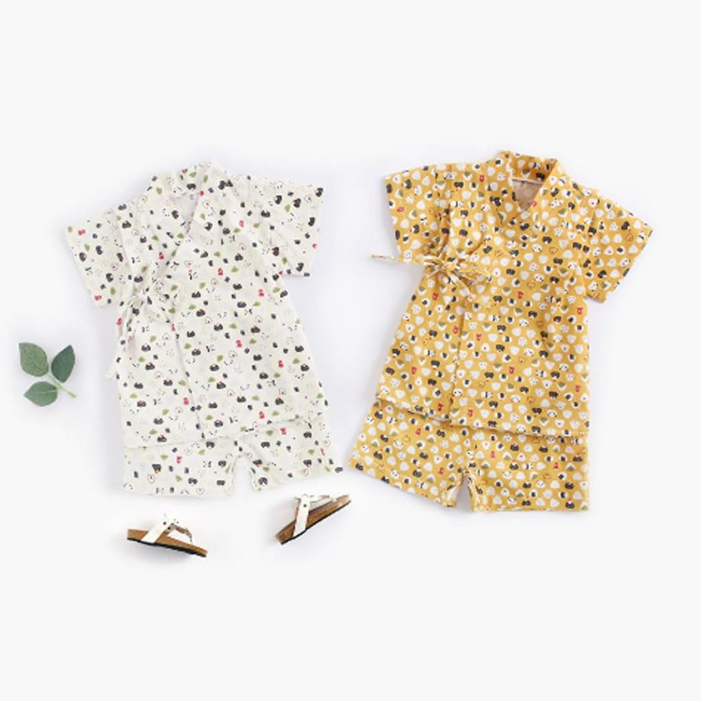SLINX Baby Jinbei Set for Top and Japanese Floral Perfect for Boys and Fireworks Summer Obon and Summer Cool Loungewear and HF11 Sizes Kids, Bottoms,
