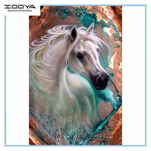 

ZOOYA DIY 5D квадратный горный хрусталь животное лошадь Алмазная вышивка картина вышивка крестом домашний декор