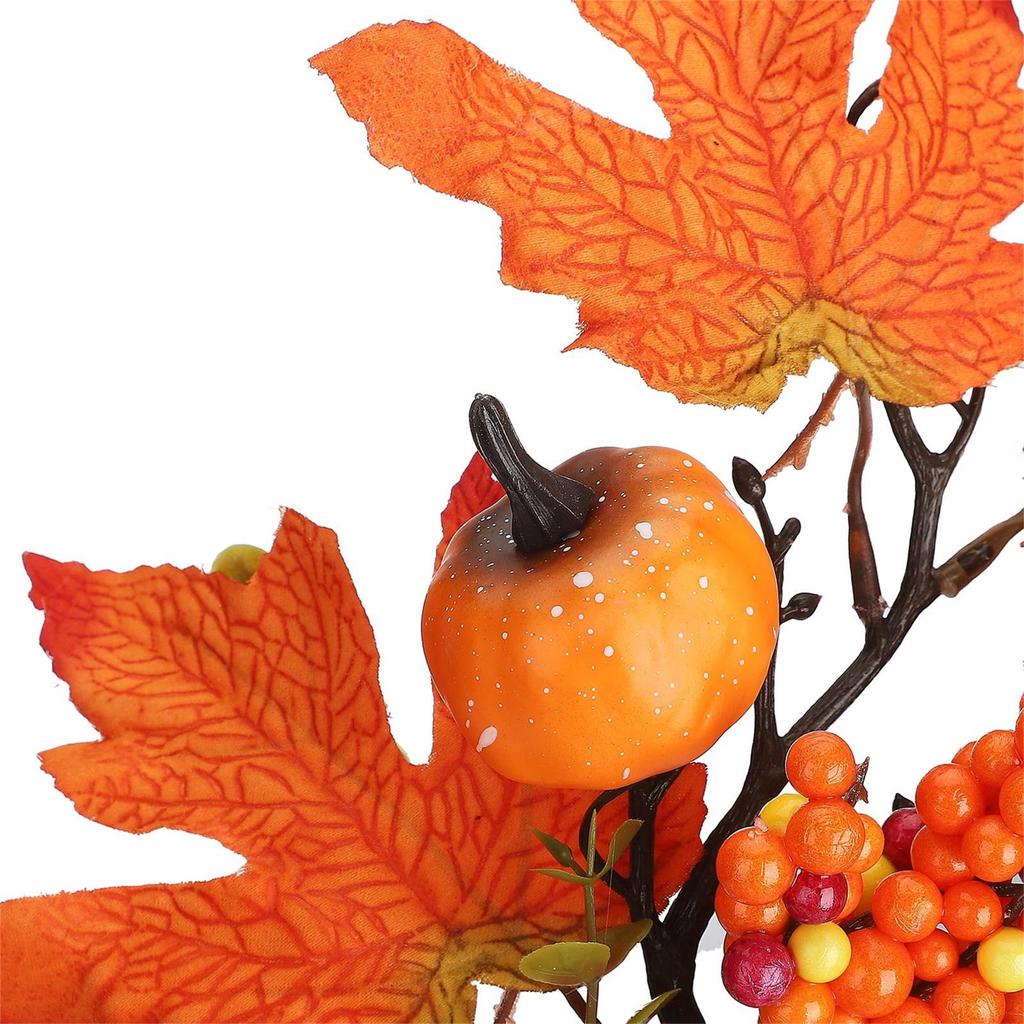 Fall Stems Artificial Fall Picks Berry Pumpkin Branches Decorations with Maple Leaves for Harvest Autumn Thanksgiving