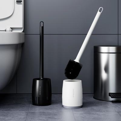 Kunststoff-Toilettenbürste mit Basis-Set, Haushalts-Toilettenbürste ohne blinde Flecken, Badezimmer-Reinigungsbürste mit Nylonborsten