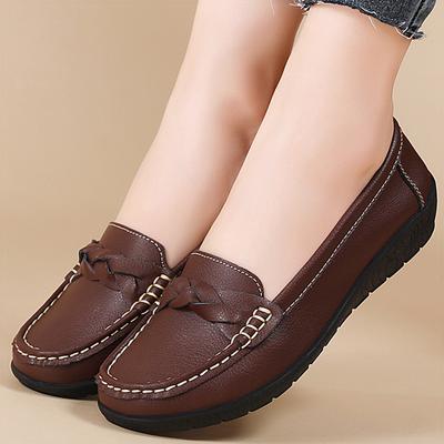 Women Shoes Soft Leather Women's Loafer New Flats Slip On Casual Shoes Flat Shoes Women White Footwear Zapatos De Mujer