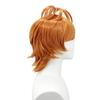 Orange-Brown Top Double Pony Braid Up Wig Bangs Fluffy Layered Glossy Soft Spunky Cosplay Personal Style synthetic wig