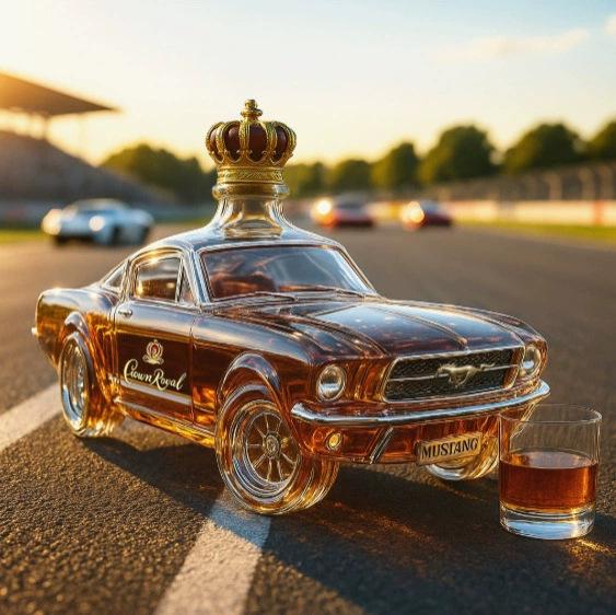 Funny French Bulldog Whiskey Bottle, Humor Novelty Decanter, Creative Gift, 250ml Clear Glass