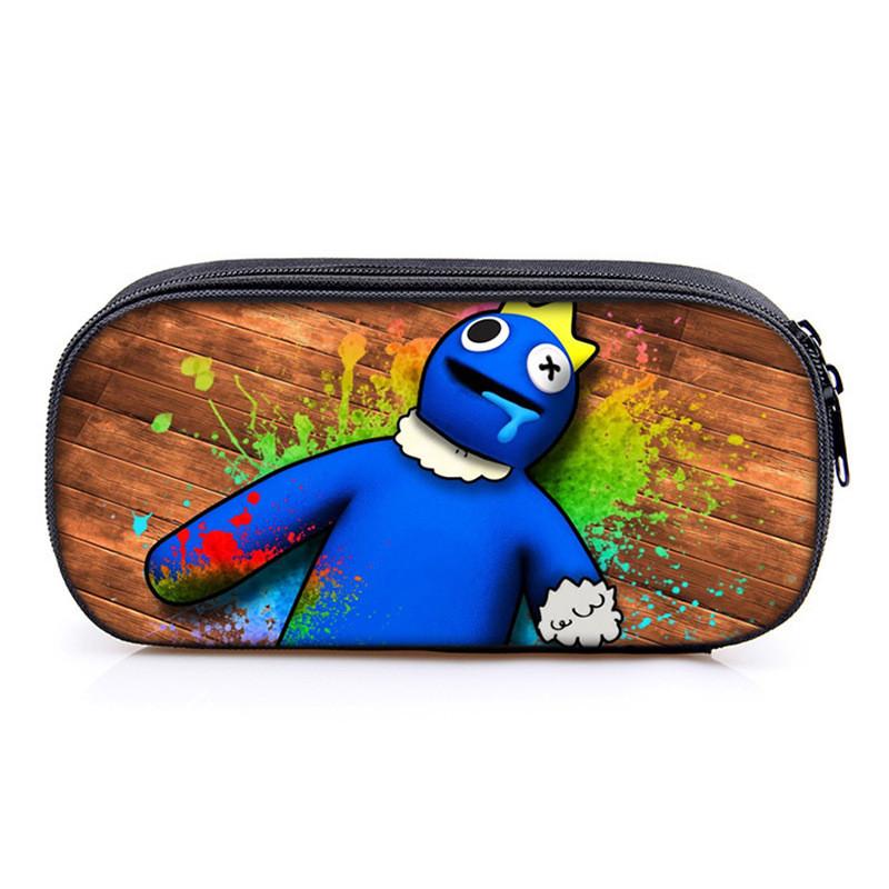 Rainbow Friends Pencil Case With Polyester Material For School Kids Gift Storage Organizer