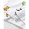 Boys and Girls Animal Short-Sleeved Polo Shirts T-Shirts Summer New Style Children's Clothing Medium and Large Children's Baby Tops Half-Sleeved 345