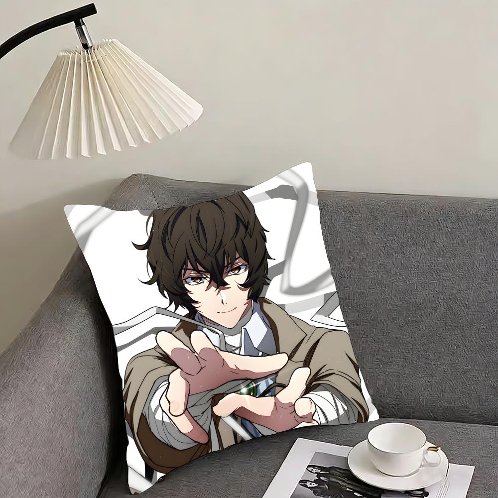 

BBunGo SStray Dogs Anime Cushion Cover Pillowcase Ultra Soft Skin Friendly Fabric Cloud Like Comfort Concealed Zipper 30x30cm