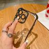 Electroplated Clear Air Bag Protection Lens Film Clear Case For  iPhone 15 14 13 12 11 Pro Max Plus XS XR Transparent Cover