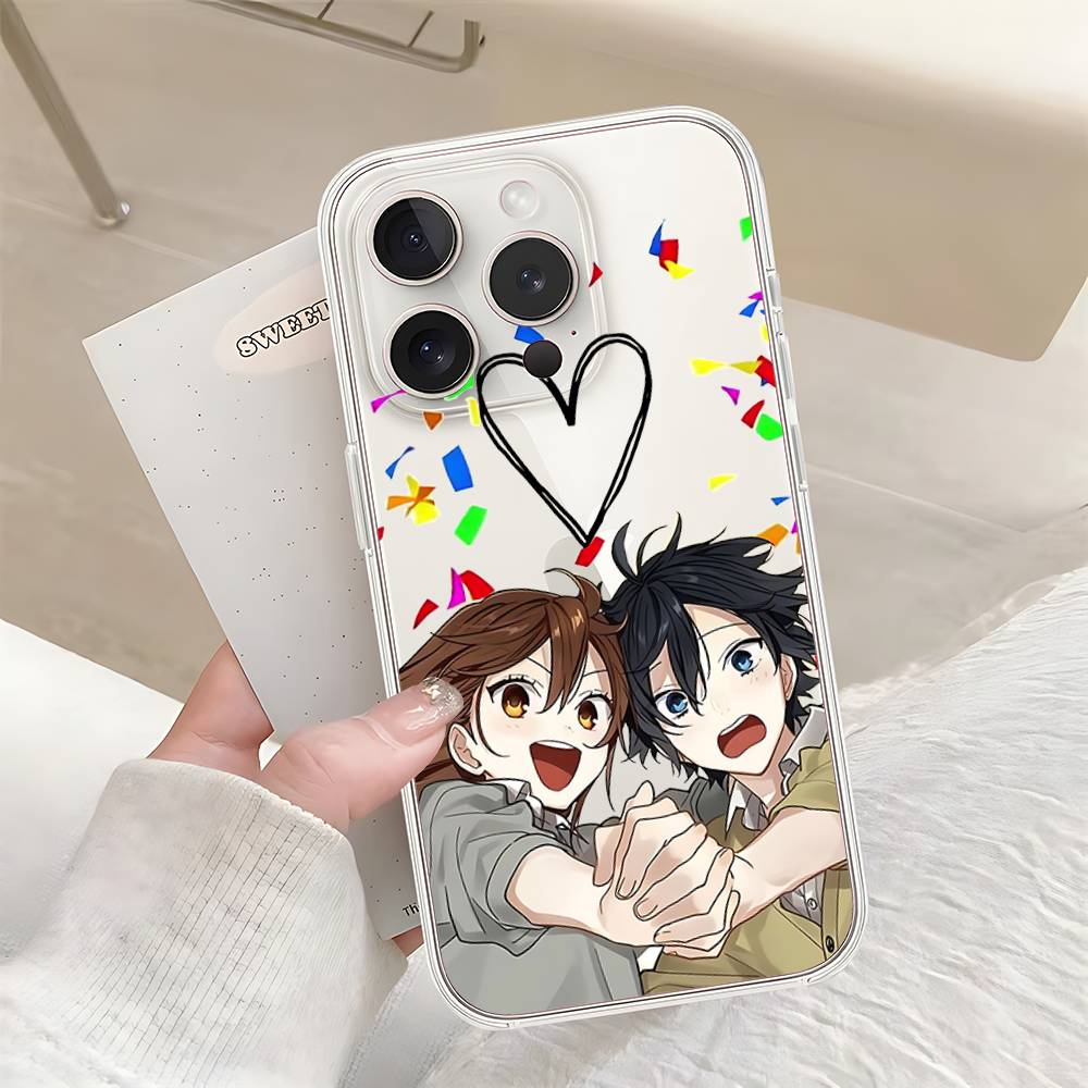 Cute Anime Horimiya Phone Case For IPhone 17 16 15 14 Plus 13 12 11 Pro Max Phone Back Cover Transparen