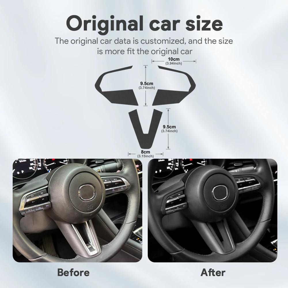 Top Suede Trim LHD RHD Sticker For Mazda 3 Axela BP 2019-2025 2025 CX30 CX-30 2020-2025 CX50 CX-50 2025-2025 Car Steering Wheel