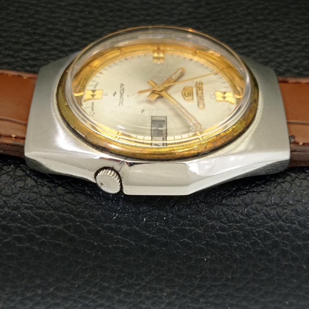 JAPAN VINTAGE SEIKO 5 AUTOMATIC 7009A MENS ORIGINAL DIAL WATCH a702368-5 R124-a702368