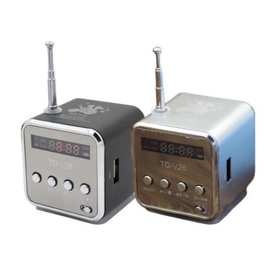 AUX TD-V26 přenosný mini FM TF zvukový stereofonní rádiový reproduktor