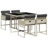Vidaxl 5-Cz. Garden Furniture Set With Cushions, Light Grey
