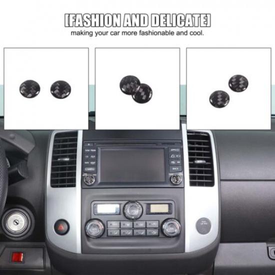 Carbon Fiber Volume Adjustment Knob Ring Trim Sticker For Nissan Frontier 05-21