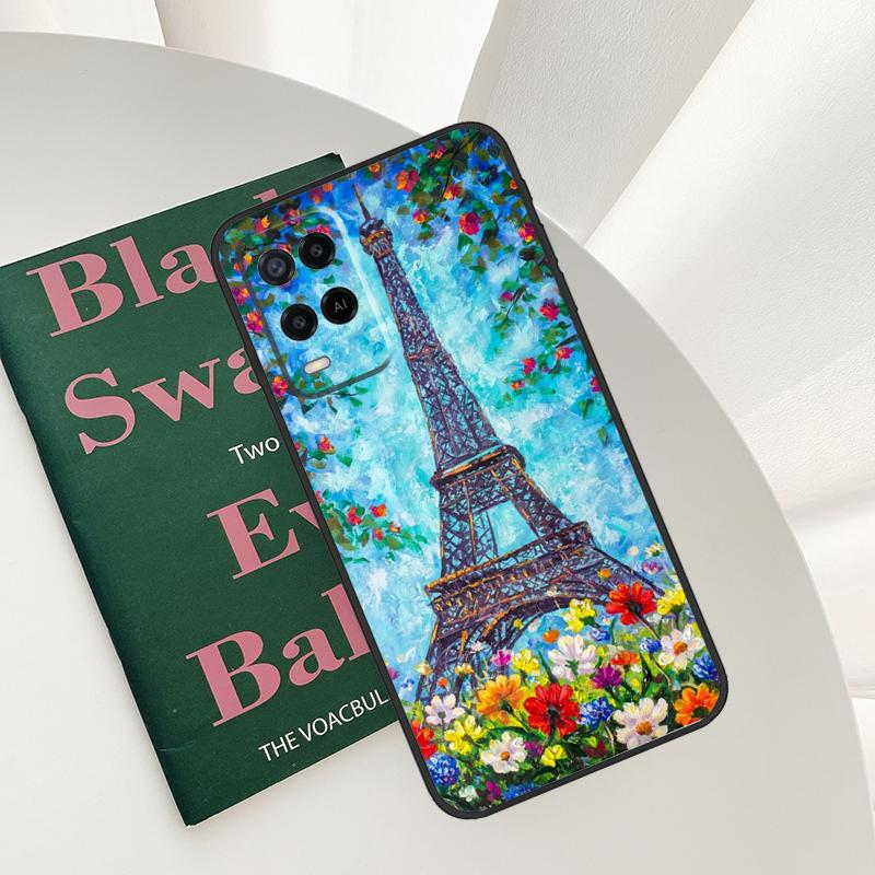 Paris Eiffel Tower For OPPO A54 A74 A94 A17 A57 A15 A16 A76 A96 A18 A38 A58 A78 A98 A40 A60 A80 A5 A6 Pro Case