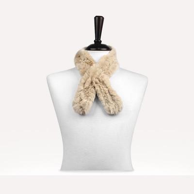 Women's Rabbit Fur Muffler Winter Couple Warm Petite Scarf 880YDR