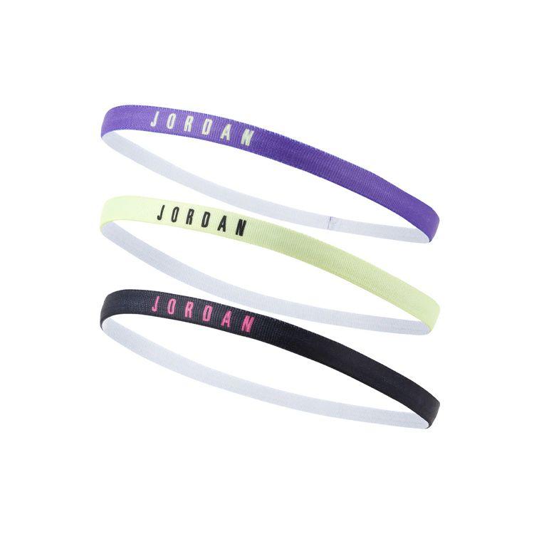 

Jordan Headbands 3-Pack Wild Berry/Orange Yellow Green/Black Elastic Strap Silicone Grip Design Men accessories CK9952-505 Wild Berry/Orange Yellow Green/Black