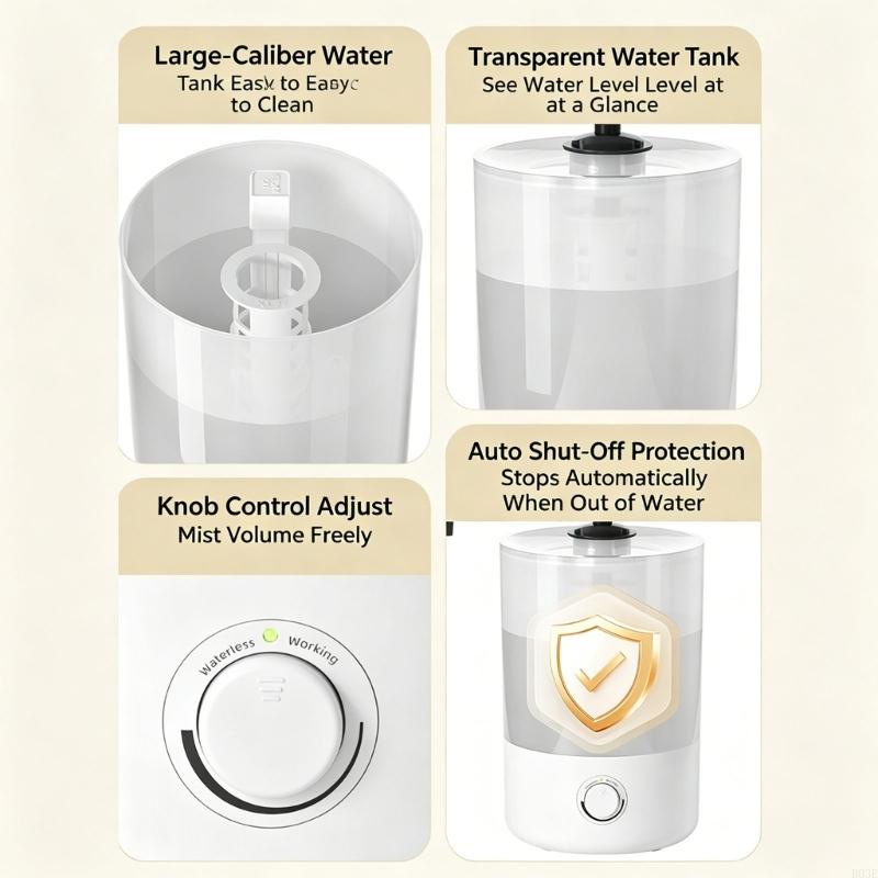 Reptiles Fogger Humidifier Regulable Mists Sprayers With Quiet Operations Easyly Clean For Lizards Turtles And Amphibians B03E