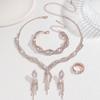 Bridal Jewelry Set - Necklace  Earrings  and Four-piece Set - Wedding Accessories - Banquet Dress Necklace Set