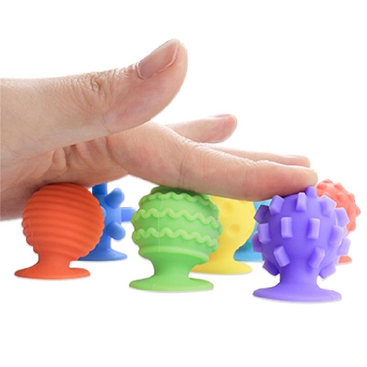 8pcs Textured Sensory Suction Cup Toy For Kids Quiet Tactilely Toy For Stress Relief And Autism Support for Classroom Use