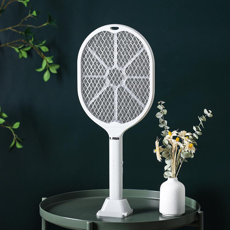 Foldable USB Rechargeable 4-in-1 Electric Mosquito Swatter for Home, Dorm, and Office.