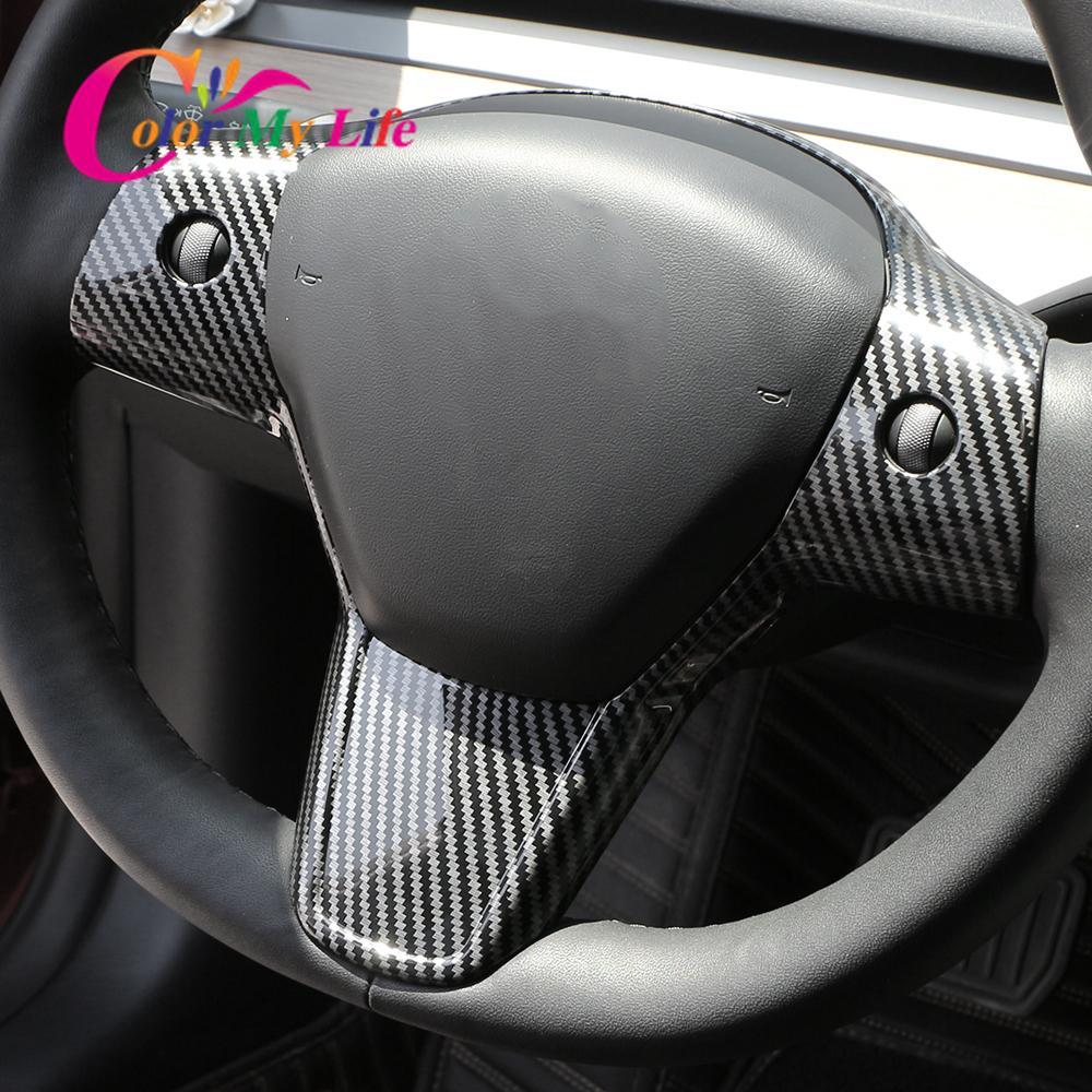 Accesorii pentru Tesla Model 3 2016-2022 Model Y -2023 Capac panou Volan Paiete Decorare Interior Decor