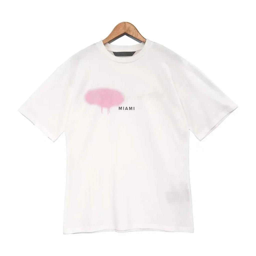 Graffiti Print Short Sleeve T-shirt for Men and Women Angel Letter Logo Crew Neck Shirt, Luxury Brand Summer Fashion Oversized