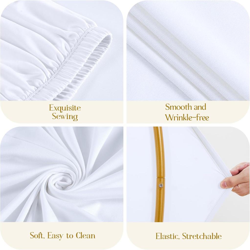 White Round Photography Backdrop Cloth Cover Baby Shower Birthday Party Wedding Decor Photo Backdrop Cloth Circle Background