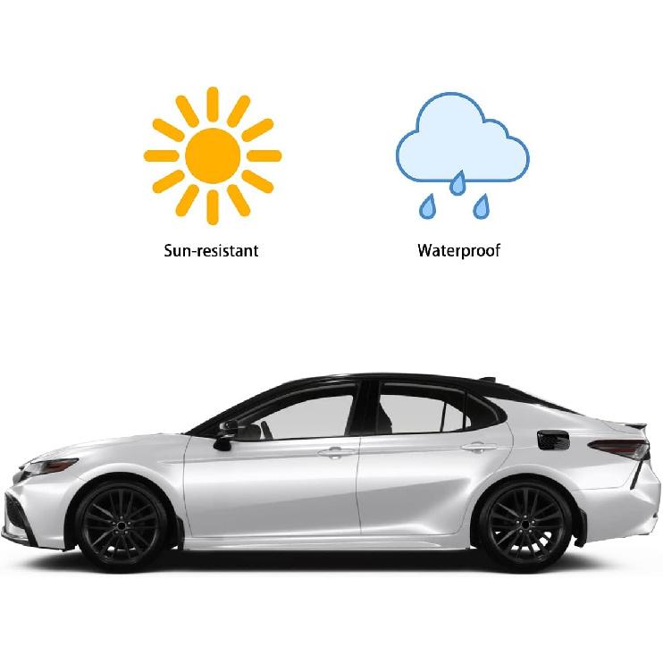 CKE For 8Th Gen Camry Compatible With Toyota Camry 2024      2018 Accessories Car Fuel Tank Cover Trim Oil Gas Cap Exterior Decoration Sticker