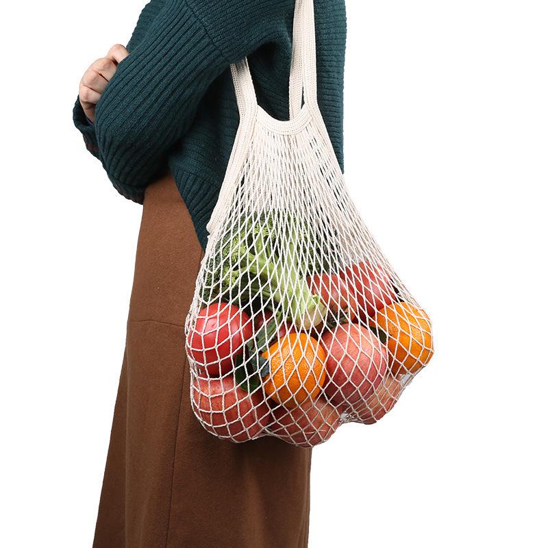 Eco-Friendly 100% Cotton Mesh Bag for Shopping, Toys Storage, and Fruits