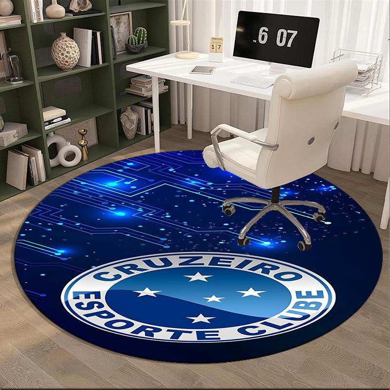1PC round rug Fc Stars Shine Printed Round Area Rug ,Rug For Home Office, Round Chair Rug, Decorative Carpet Fan gifts Christmas gift