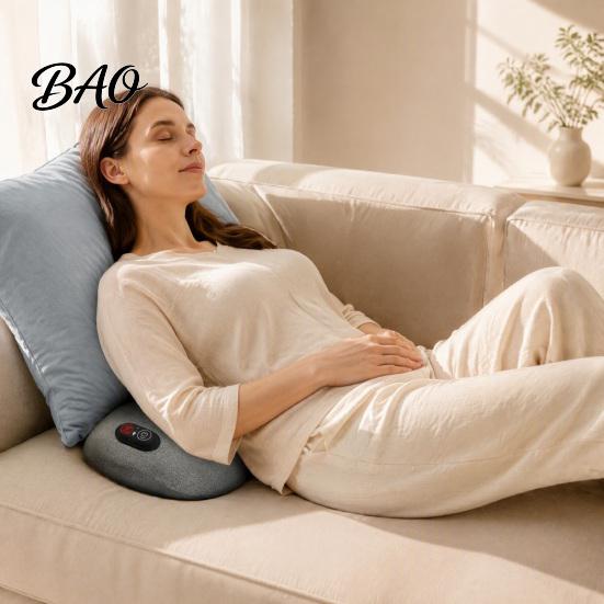 Adjustable Back Support for Car 3-in-1 Lumbar Pillow, Triple Fusion Lower Massager with Heat, Vibration, Electric Orthopedic Spine Alignment Pad Lift,