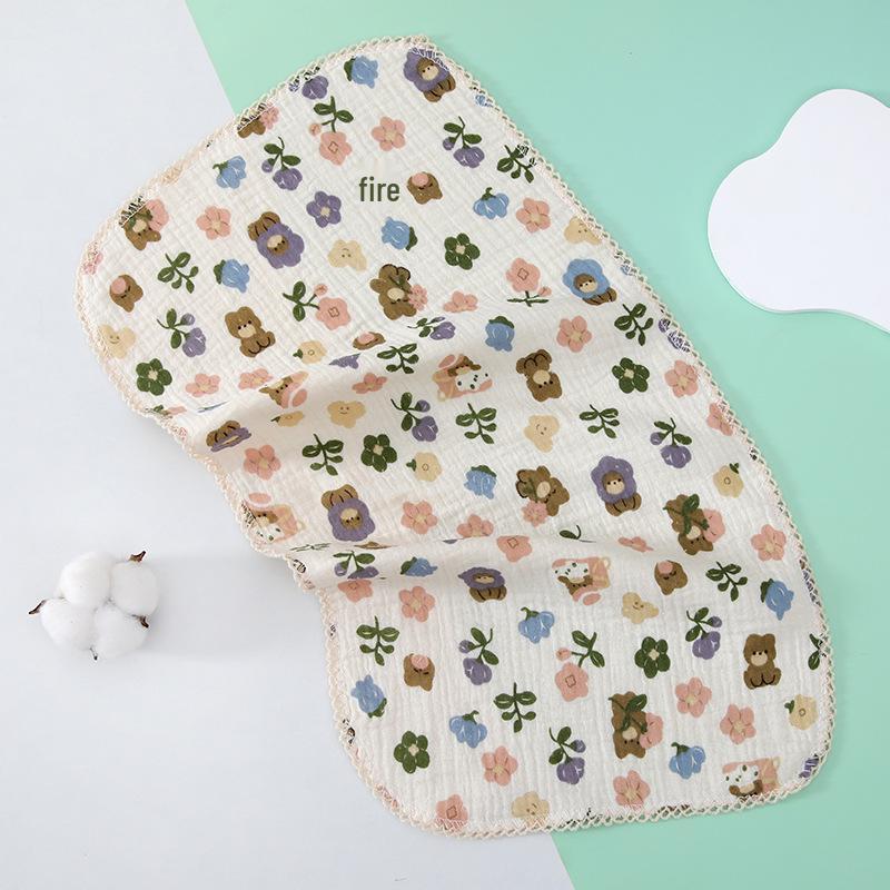 4-Layer Cotton Gauze Baby Towel - Soft, Class A, Small Square for Children and Kindergarten Use