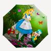 1pc Alice in Wonderland Pattern Umbrella, Fashionable, Personalized, High-Value Folding Umbrella, a Must-Have for Summer, 8-Rib Durable Iron
