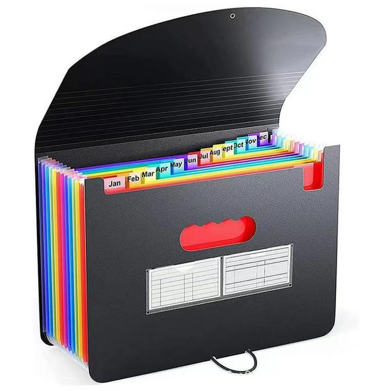 13/25 Pockets Expanding File Folder Accordion File Organizer/Portable Expandable Plastic Filing Box, Accordion Bill/Paper