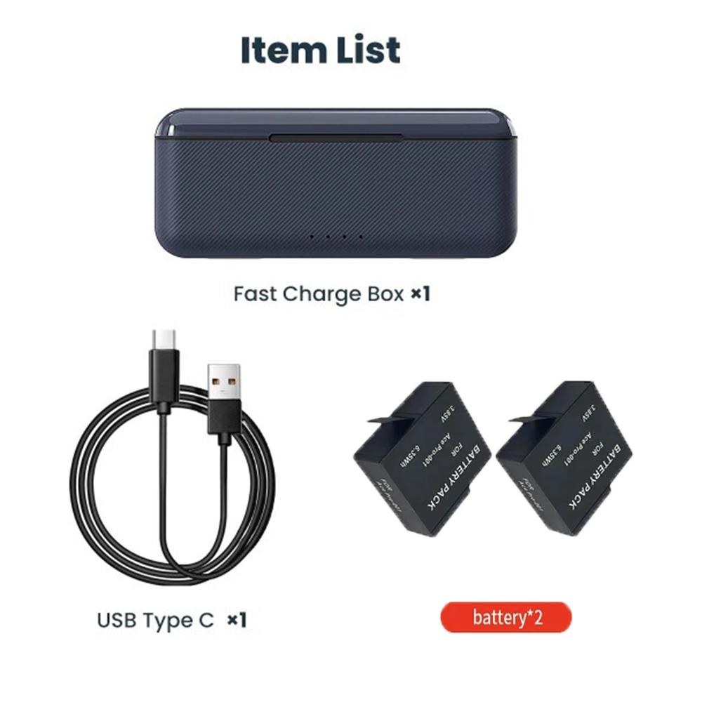 Fast Charging Box For Insta360 Ace Pro 3 Slots Battery Charging Box,Replaceable 1800mAh Battery For Insta360 Ace Power Accessory