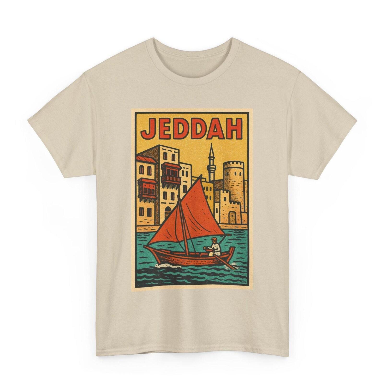 Jeddah T-Shirt: Retro Comic Saudi Arabia Graphic Tee S