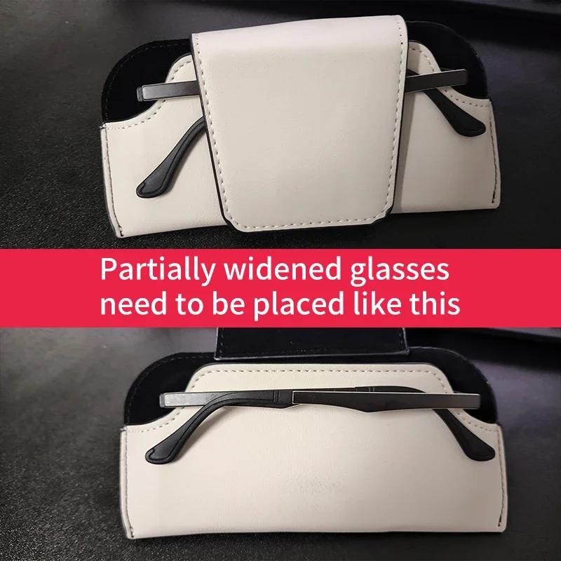 For Jeep Rengade Compass Patriont Grand Cherokee Glasses Clip Leather Car Sunshade Sunglasses Storage Box Auto Glasses Box ALN1